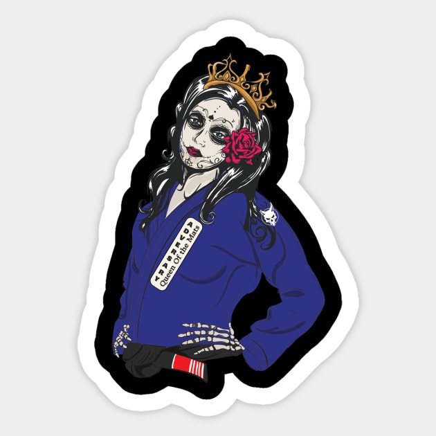 Queen of the Mats Sticker by whytewade